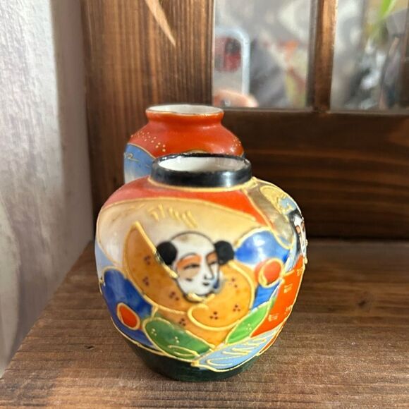 3 Small Satsuma Vases - Made In Japan - - Picture 5 of 16